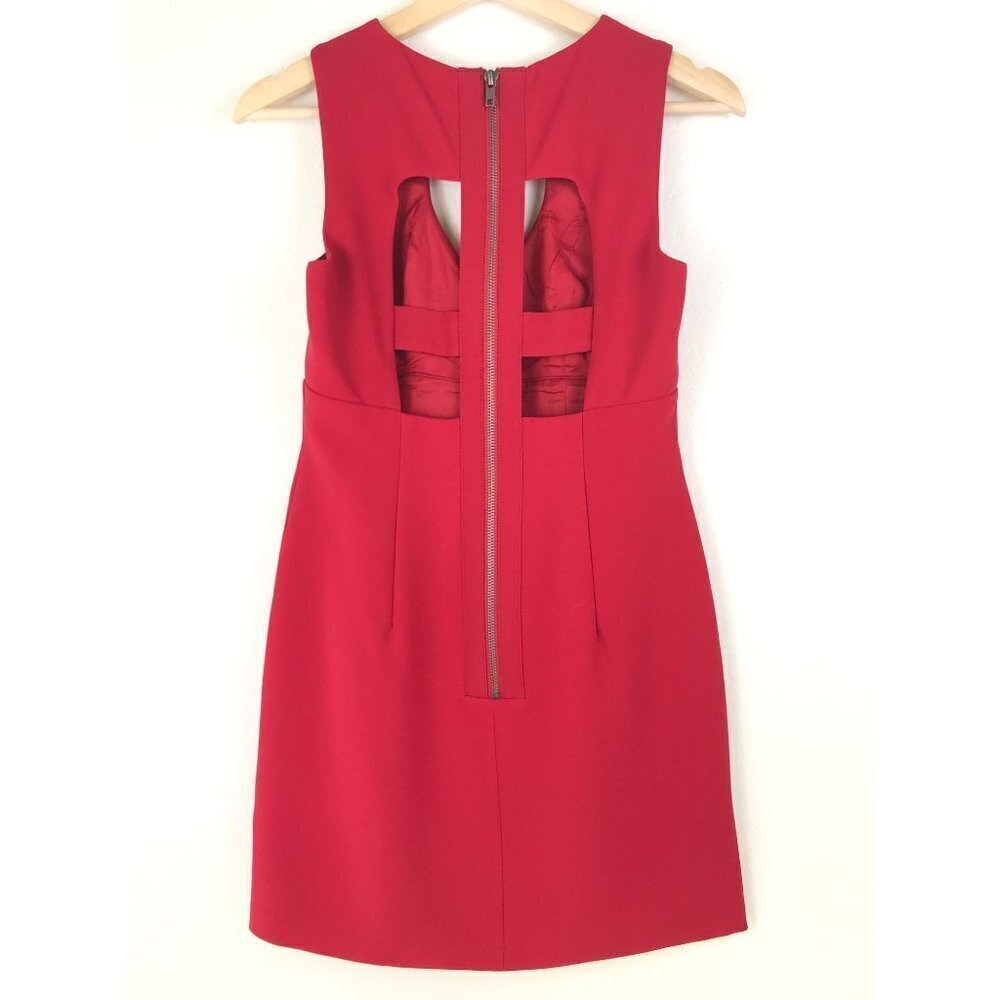 BCBG Generation Red Cut-Out Mini Dress Size 2 - Picture 6 of 16